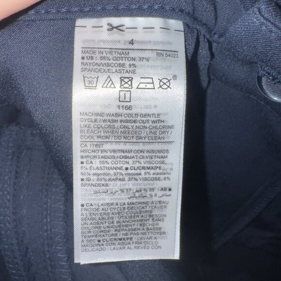 Old Navy NWT Women's Size 4 Blue High Rise Ankle Length Pixie Pants - Picture 6 of 7